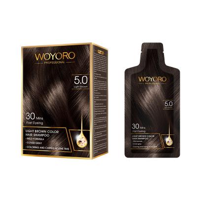10 Mins Fast Dyeing Hair Color Shampoo With Mild Formula No Damge Long Lasting
