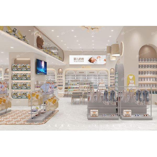 BBC020 Fashion-Forward Baby Clothes Display Baby Shop Interior Design for Customized Store Display Furniture