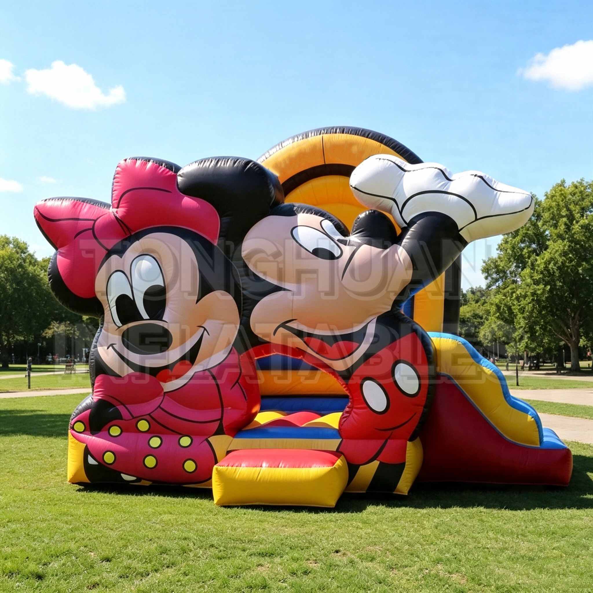 Mickey Mouse Inflatable Bouncer Slide Combo for Kids Party Rentals Birthday Events Parks and Indoor Play Centers