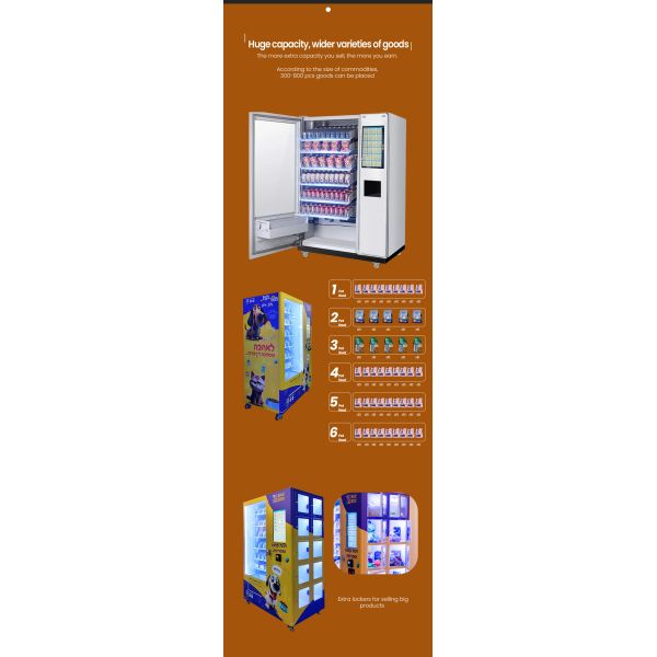Smart Pet Medicine & Supplies Vending Machine with Side Lockers for Pet Stores & Veterinary Clinics