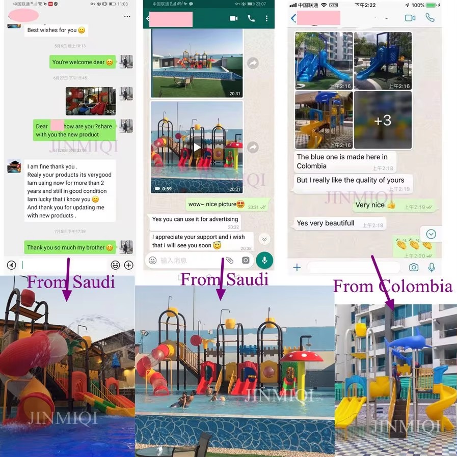 Combination Water Play Equipment Water Playground Plastic Spray Slides Factory Direct