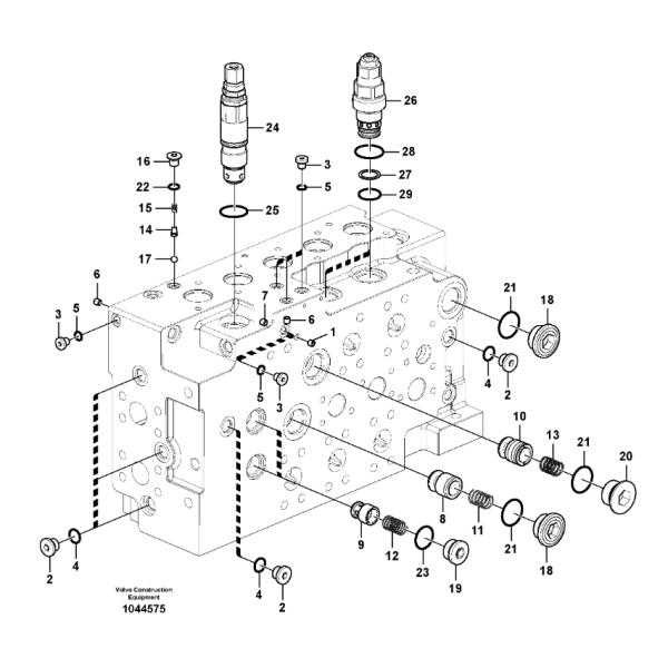 VOE14577777 клапан управления EC330B EC360B главный клапан управления экскаватора 14577777 Volvo строительные машины
