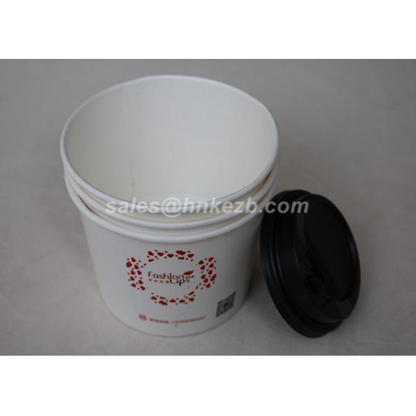 Multi Size Ice Cream Paper Cups With Lids , Disposable Ice Cream Bowls