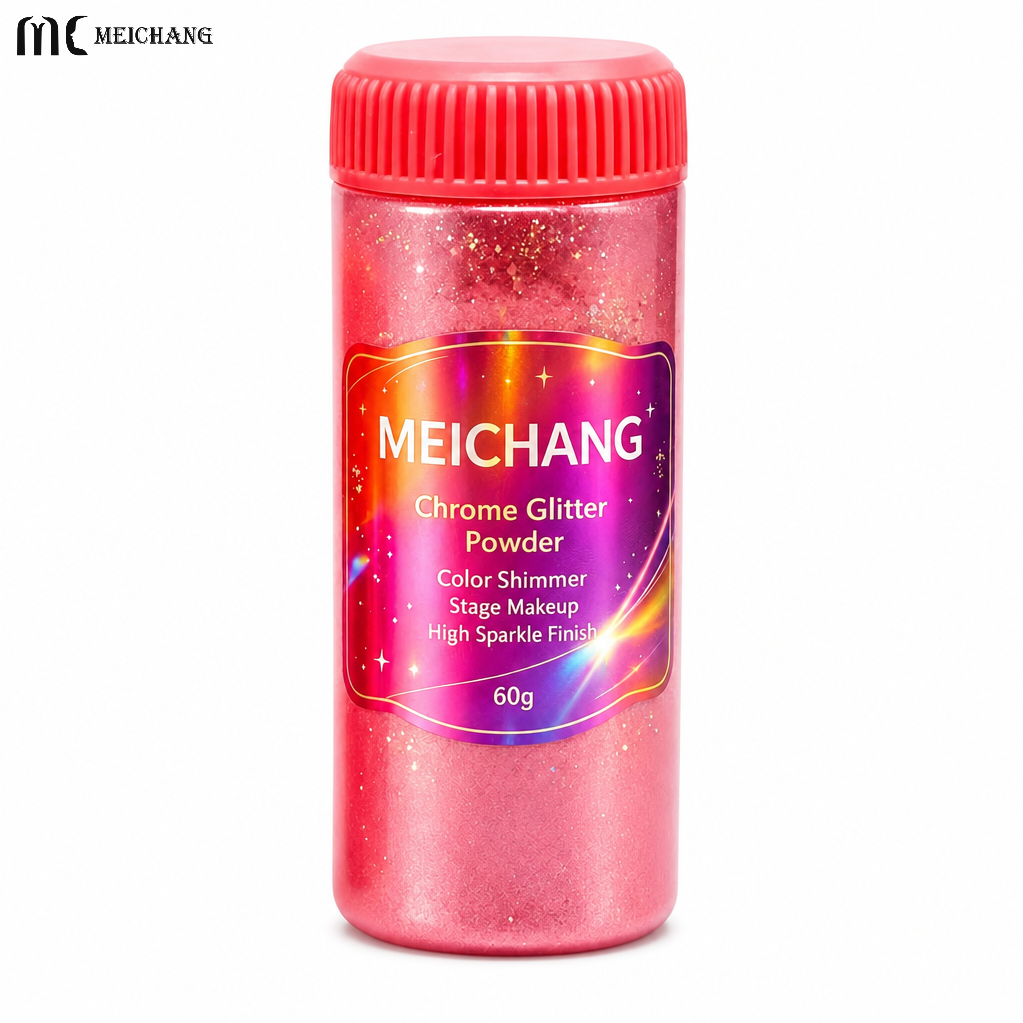 30g 60g HDPE Cosmetic Glitter Powder Bottle with Sifter Cap (MC-1512)