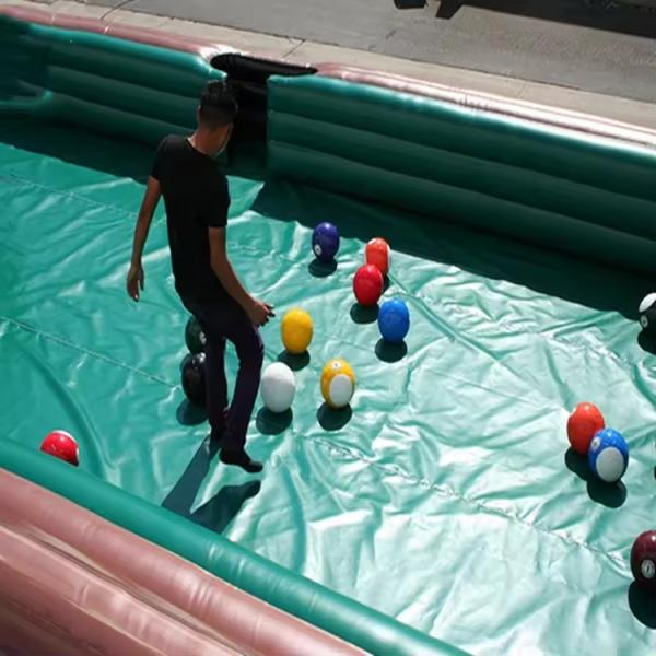 Customized PVC Tarpaulin Inflatable Soccer Billiard Pool Table for Interactive Games