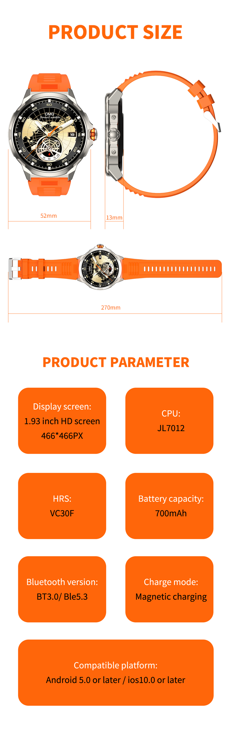 Eraysun Premium Sport SmartWatch JS50 Pro Max Men Smart Watch Electronics  Tracker Full Touch Smart Watch PK K22 Smartwatches