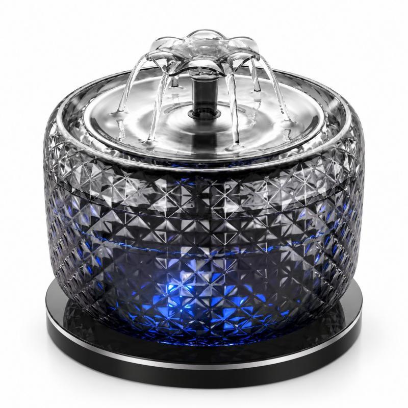 3.5L Wireless Sensor Pet Water Fountain 5000mAh Battery 304 Stainless Steel Auto Circulation Dispenser for Cats