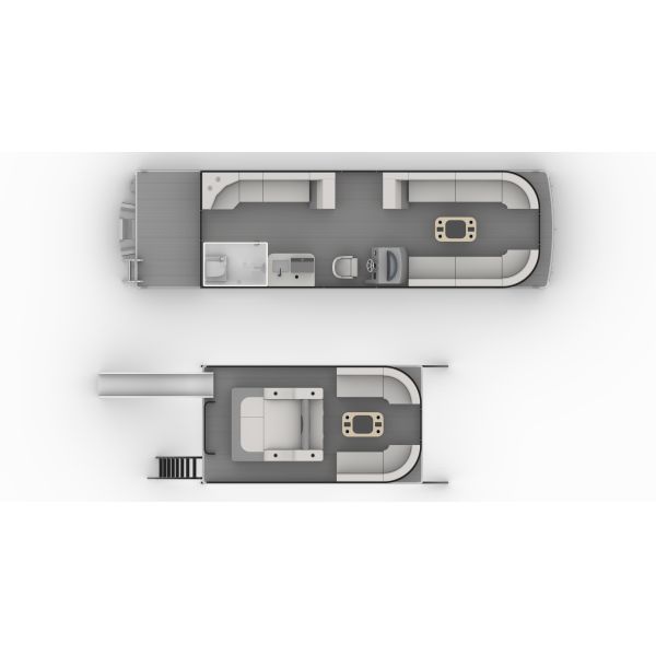 9.2m Double Decker Pontoon Boat with 1290 KGS Weight and Plush High-back Captain's Chairs