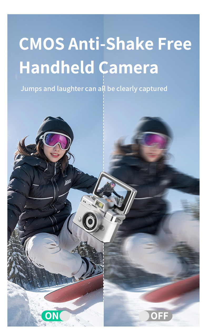 DLC Neck-Wearable Mini Camera | 48MP 1080P HD Flip Rotatable Lens Built-in Flash Filters Selfie Mode Video Recording Face