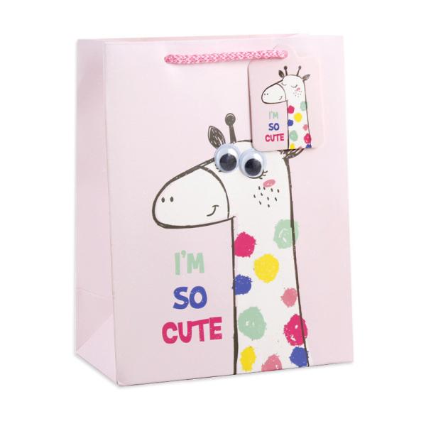 Creative cute design animal handmade kids toy packaging paper bag wholesale