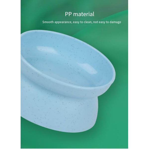 Elevated Raised Cat Bowl Double Bowl Neck Guard Drinking Water Feeding Plastic Dog Bowl