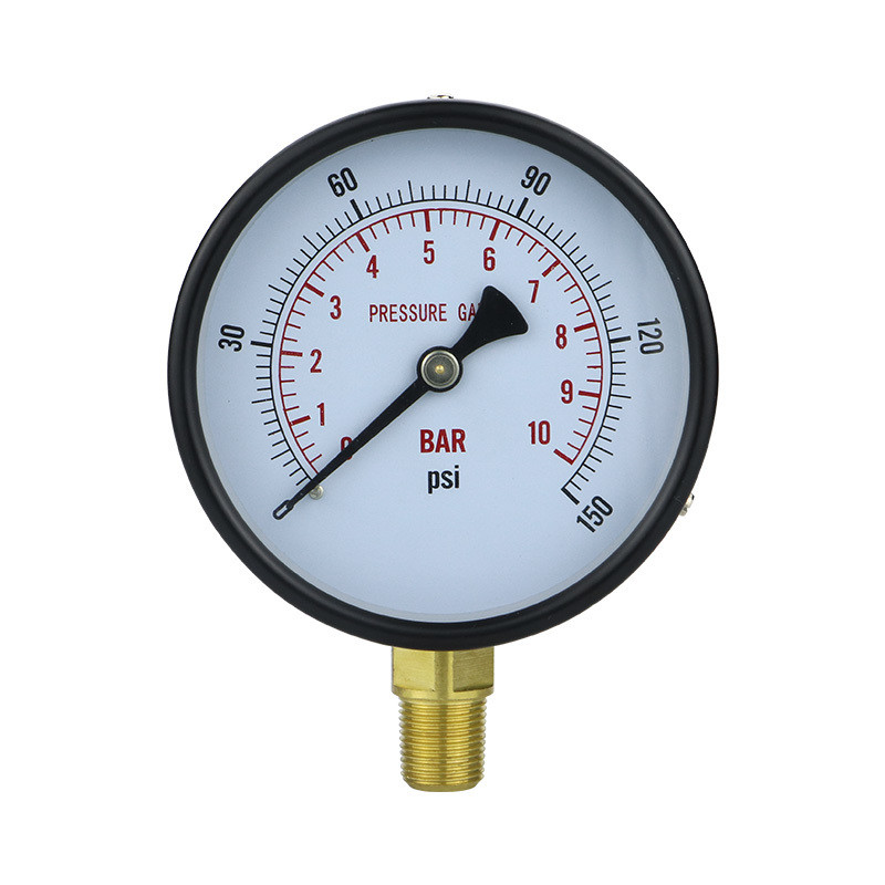 1/2 Thread Connection 400bar 1.6% 4 Inch 100mm Bottom Dry Pressure Gauges at Affordable