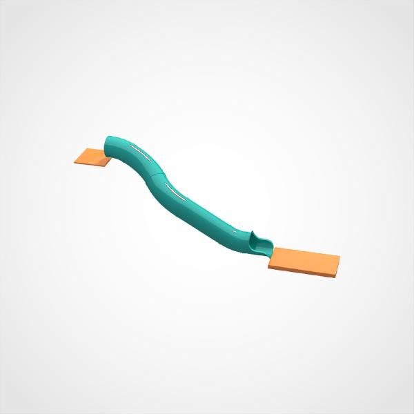 Toboggan de jeu extérieur en plastique commercial pour enfants de 3 à 10 ans