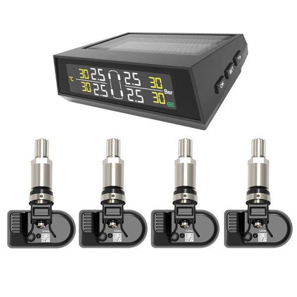 Solar Aftermarket TPMS System Car 4PCS Tire Pressure Monitoring System Automatic Matching