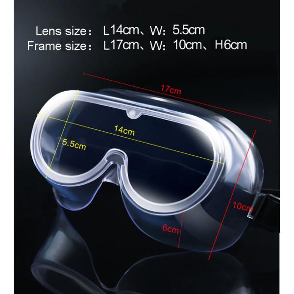 New product industry PC eye protective safety glasses safety splash goggles