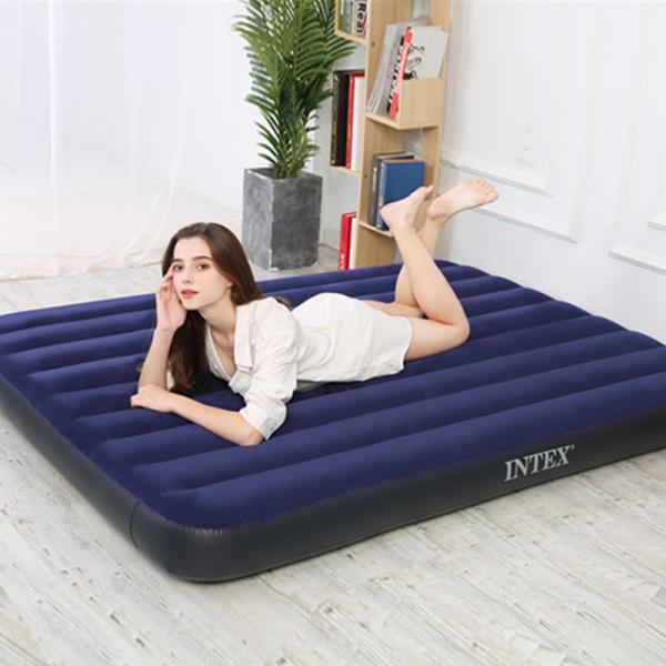 Intex 64759 Inflatable Double Air Bed Camping Mattress with Pillow Rest Classic Airbed