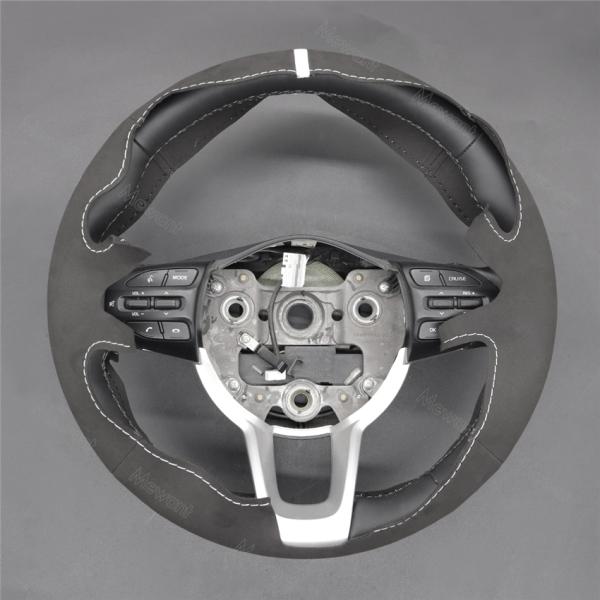Red Thread Custom Steering Wheel Cover for Kia Rio K2 Rio5 Picanto Morning 2017 2018 2019