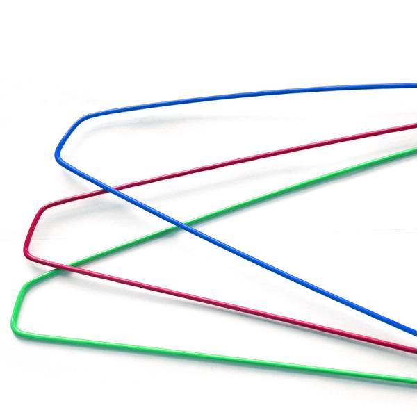 Metal Wire Disposable Q235 Blue Coat Hangers In Bulk