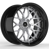 Rodas forjadas de 2 peças centrais Hyper Black Barril preto fosco 19 polegadas 19 x 10 liga