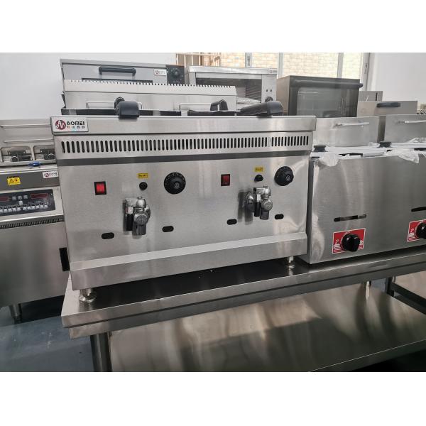Высокая 18L 18L промышленная большая глубокая фритюрная газовая фритюрная машина с 2 резервуарами и 2 корзинами
