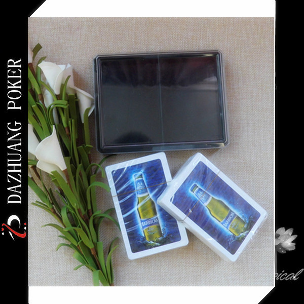 BARBICAN MALT BEVERAGE DOUBLE DECK ADVERTISING PLASTIC POKER CARDS FOR ARABIA MARKET
