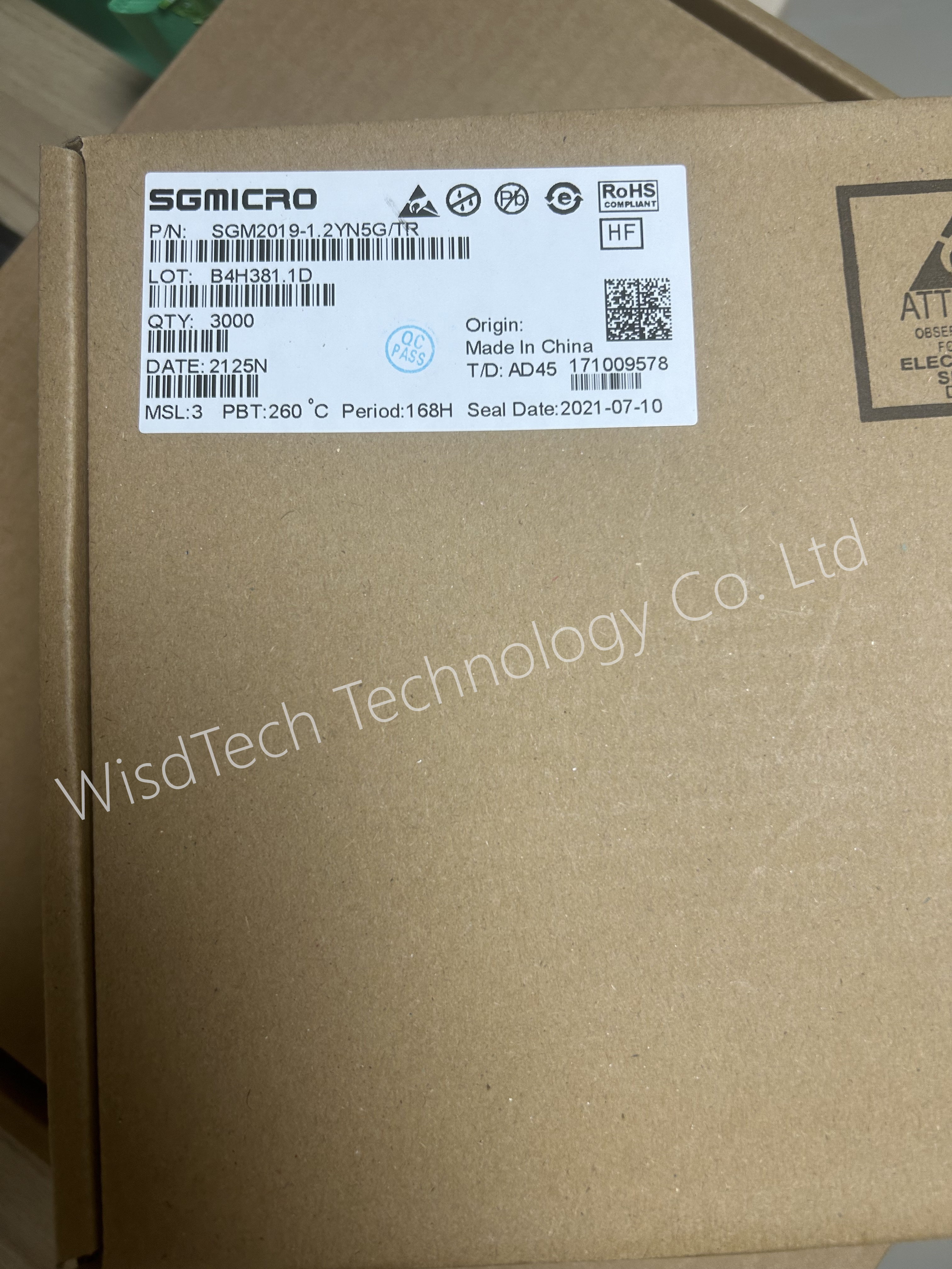 SGM2019-1.2YN5G/TR Низкая мощность Низкий отказ RF-линейный регулятор IC