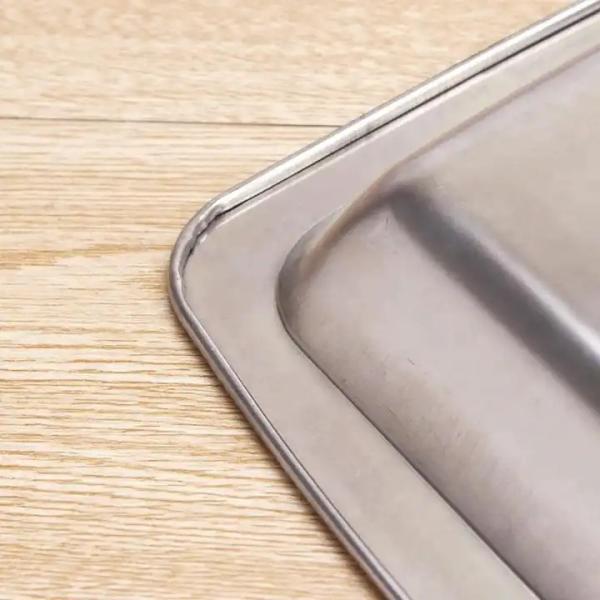 Canteen 3 Compartment Steel Plates Tableware And Utensils For Hotels