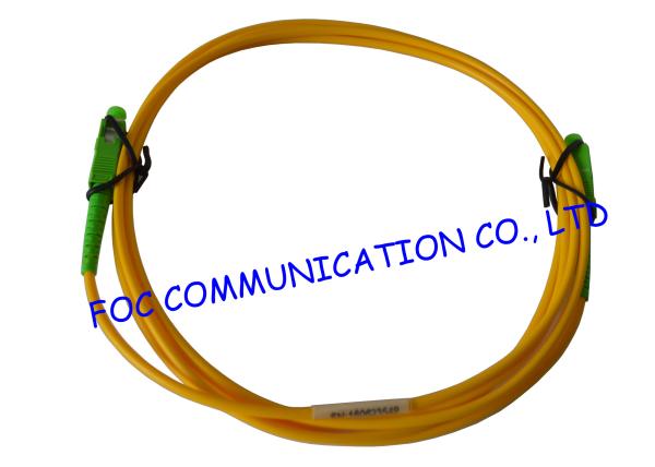 LSZH Jacket SC / APC Fiber Optic Patch Cord , Simplex Fiber Optic Cable Single Mode