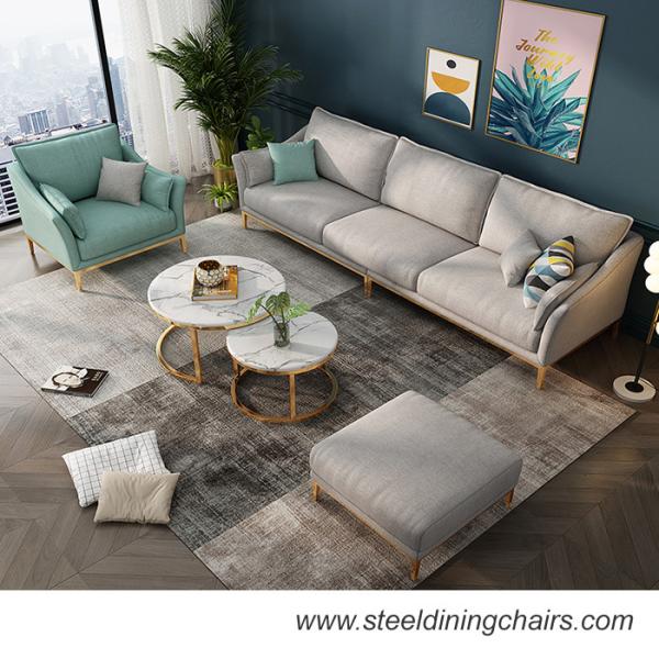 Small Sitting Room Contemporary Fabric Nordic ISO9001 2 Two Seater Sofa Chair
