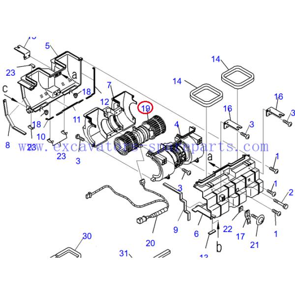 Motor Assy Excavator Spare Parts AN51500-10970 For WA150 WA200 WA250