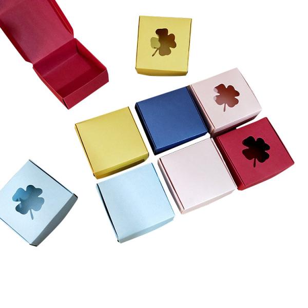 Single color fancy die cut paper travel soap box packaging box