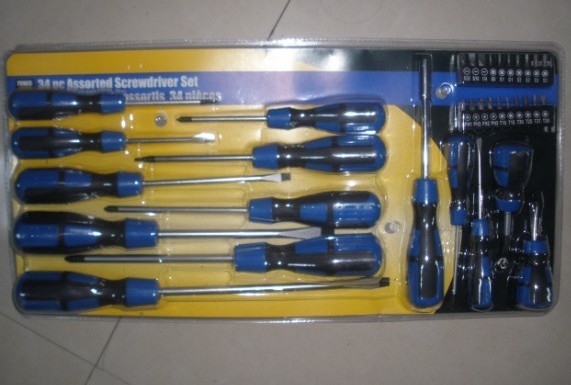34 pcs screwdriver tool set ,with 20 pcs bits .