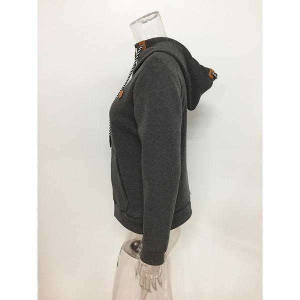 Молния рукава женской одежды зимы длинная вверх по hoodies для женщин