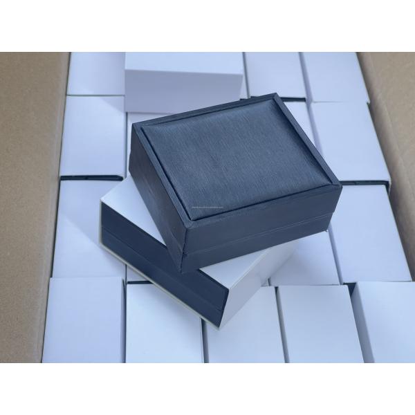 Customized Luxury Black PU leather Pendant Box/Small Necklace Box