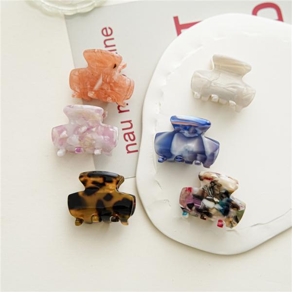 Mini acetic acid girls art hairpin grab clip sweet female headpiece tortoiseshell spot wholesale OEM logo