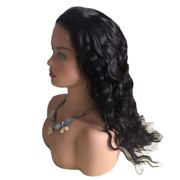 Small/Large/Average Size Natural Curly Virgin Brazilian Human Hair Full Lace Wigs