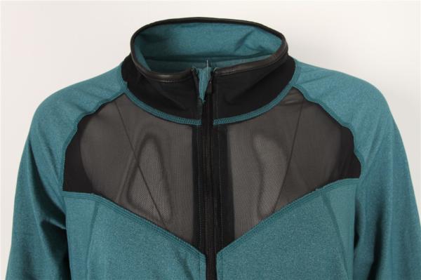Ladies Elastic Knit Casual Jacket One Color As Pictures Sport Clothes