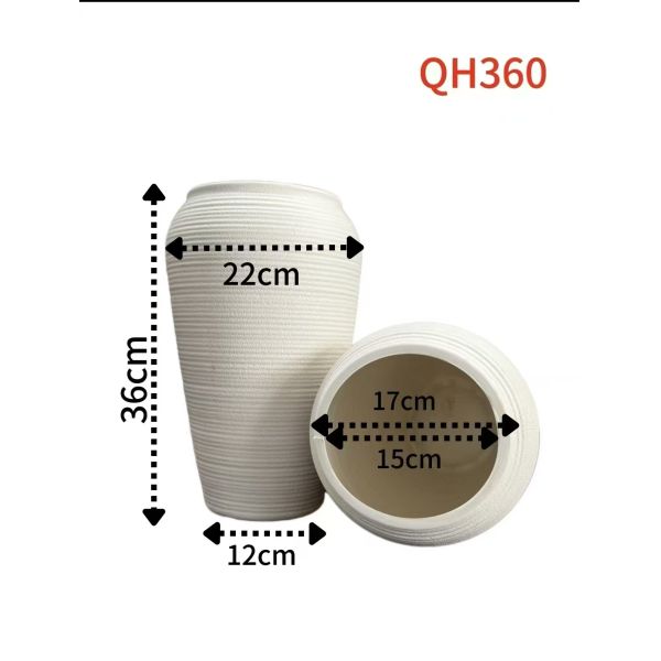 HDPE Multi-leaf White Porcelain Flower Pot for Indoor and Outdoor Potted Plants