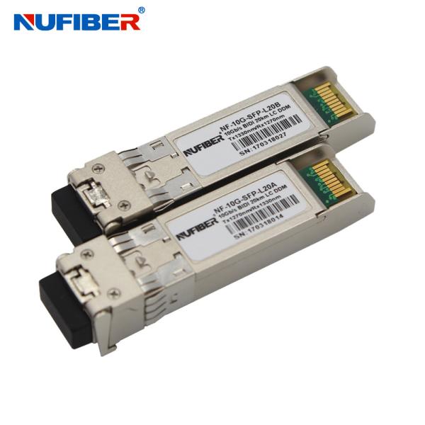 Telecommunication 10G SFP+ Transceiver Singlemode 20km SFP-10G-BX20-SM1270