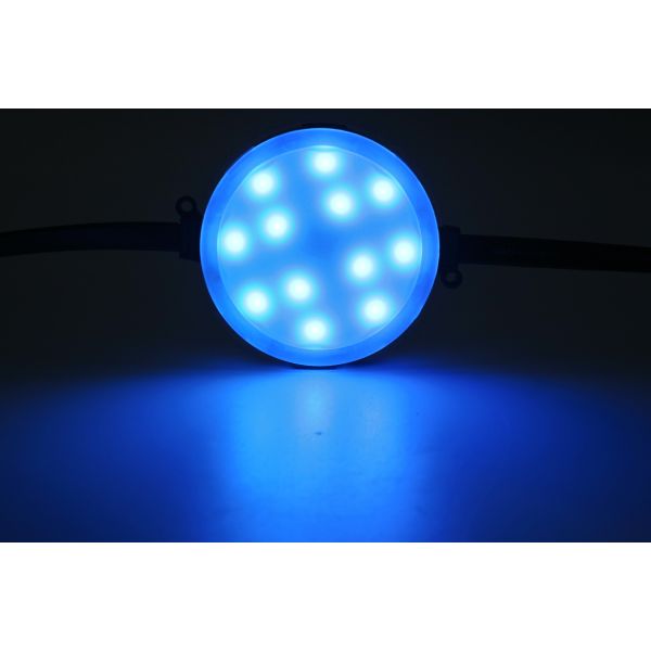 80mm RGB DC24V Pixel Point Light DMX512 IP67 Waterproof 120° Beam Angle UV Resistant