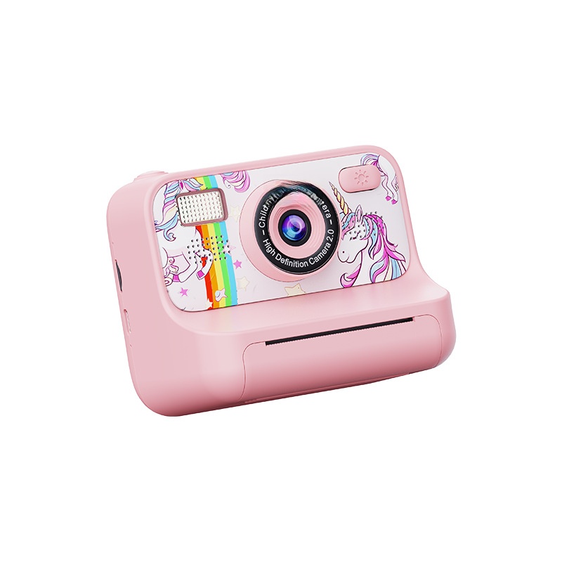 Instant Print Children's Digital Thermal Mini Camera with CMOS Sensor MicroSD Plastic 4K Video 2.4
