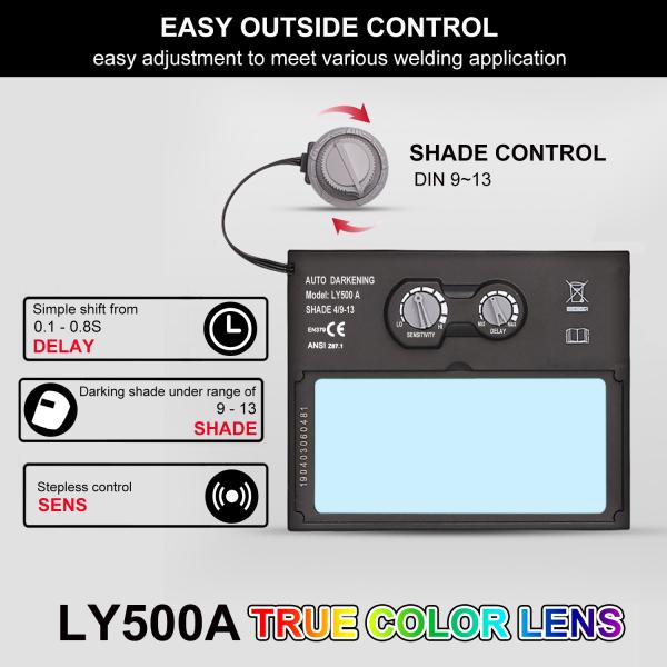 ПК фотоэлементов шлема оранжевой собственной личности затмевая сваривая автоматический затемняя защитить