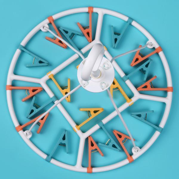 260g Disc Polypropylene Clip And Drip Laundry Hanger 34*34cm