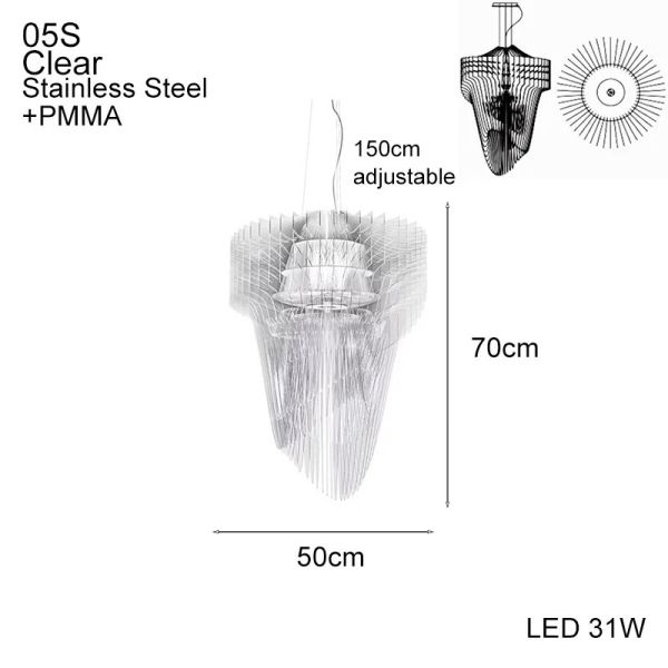Nordic Modern Streamline Ceiling Pendant Lights Aria XL Pendant（WH-AP-630）