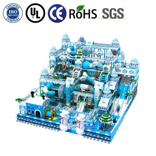 Custom Snow Themed Indoor Playground with 100+ Passenger Capacity and 8FT Frame Size for Kids Play Center