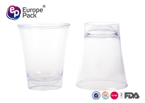 One Piece Plastic Champagne Glasses Dia 8.3cm 35g FDA LFBG Certificate