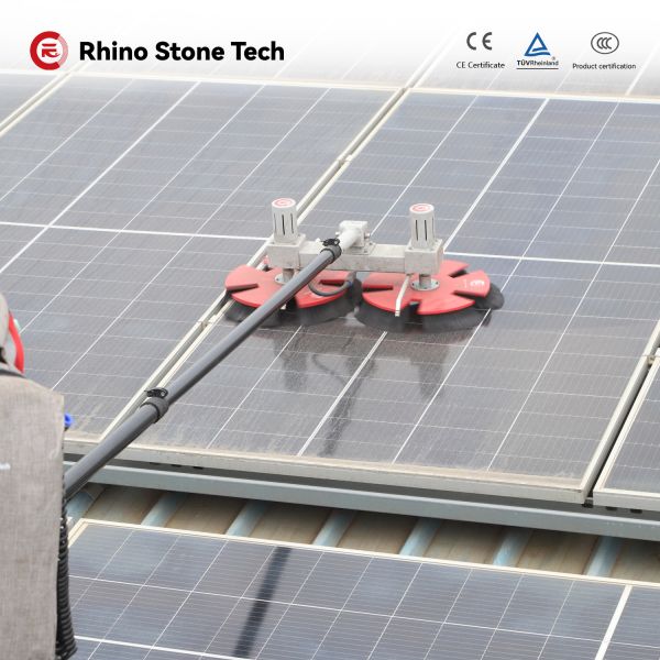 Innovative Double-Head Water Flow Pole Strong Cleaning Brush Solar Panel Cleaning Machine