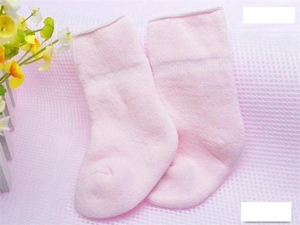 Latest design knitted AZO-free terry cotton socks for baby