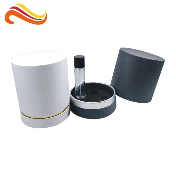Customized Gold Stamping Logo  Cardboard Round Tube Cylinder Gift Box Packaging