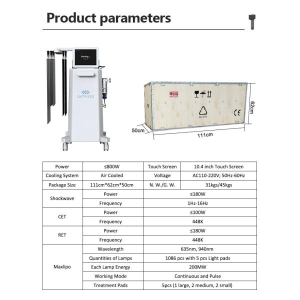 448K máquina de escultura de grasa máquina de cavitación para relajación posparto